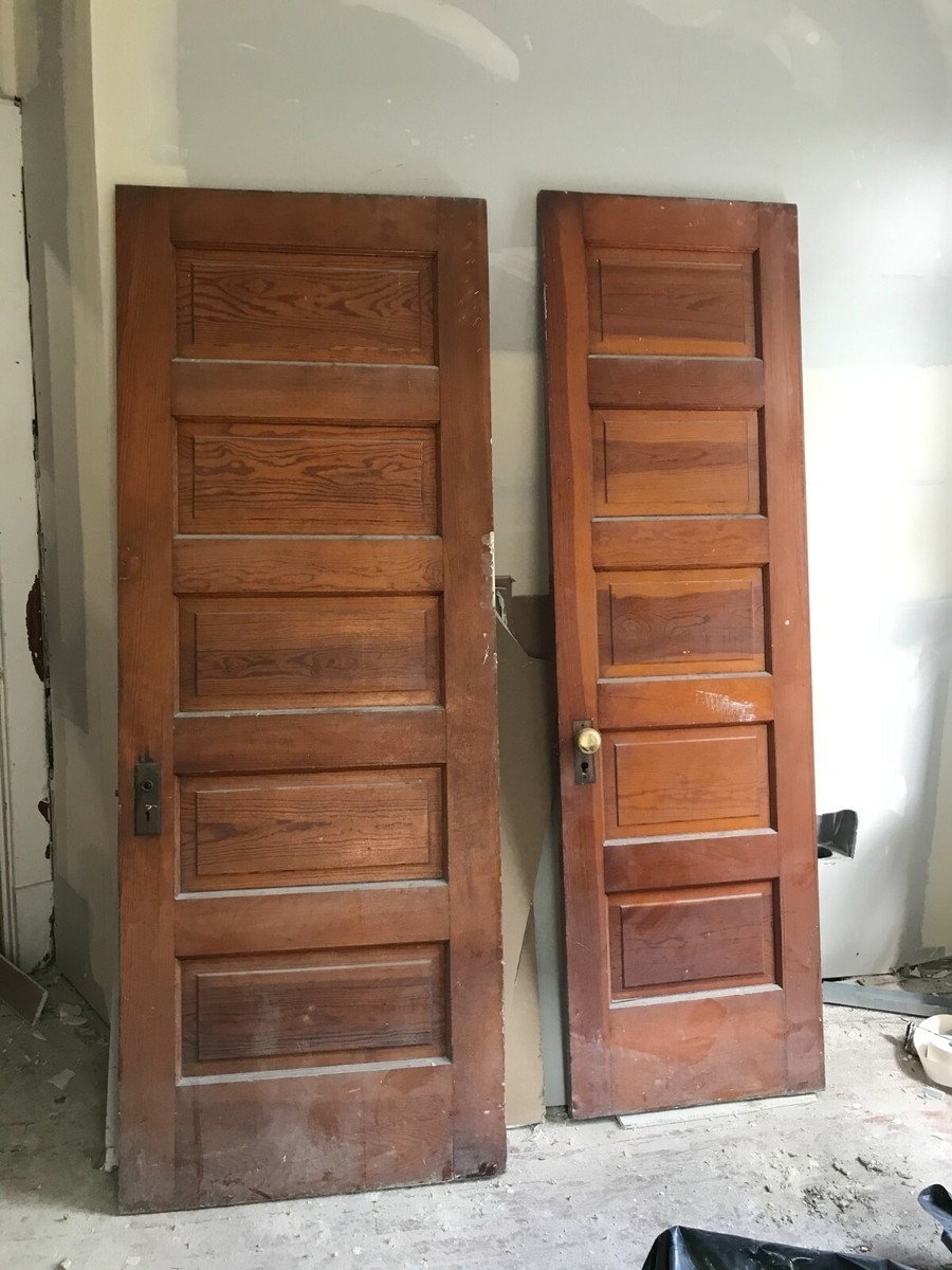 Solid wood 5-panel interior doors